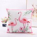 Capa de almofada de veludo rosa flamingos personalizada